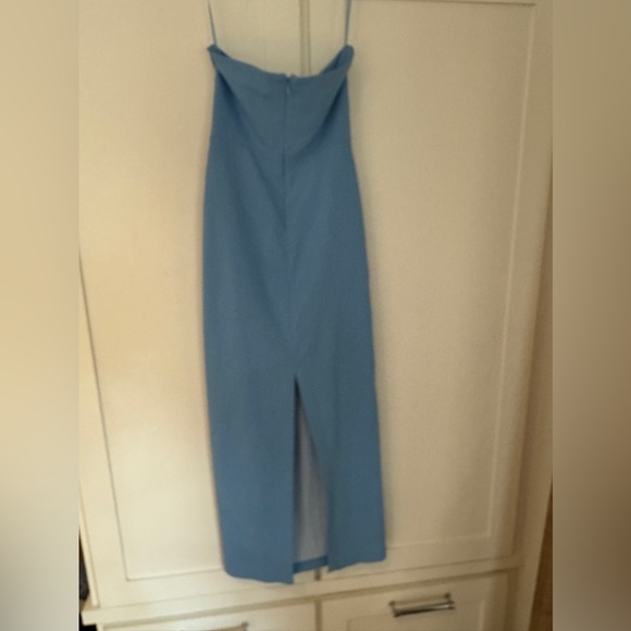 NWT Zara Cut Out Midi Dress Blue Halter XS - Picture 10 of 13